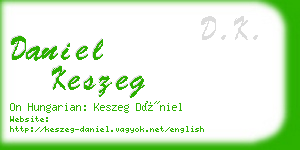 daniel keszeg business card
